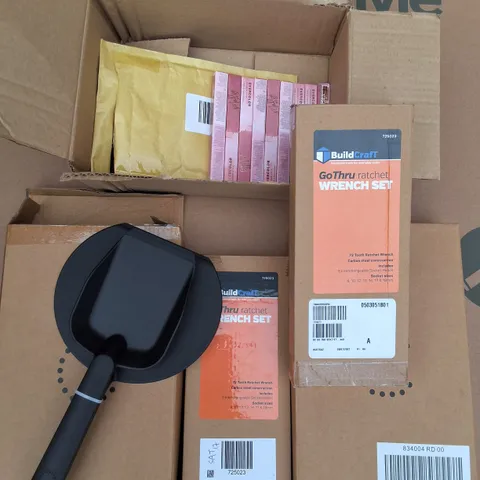 LOT OF 7 ASSORTED ITEMS TO INCLUDE BUILDCRAFT WRENCH SET AND EVERCOLOUR SHADOW STICKS