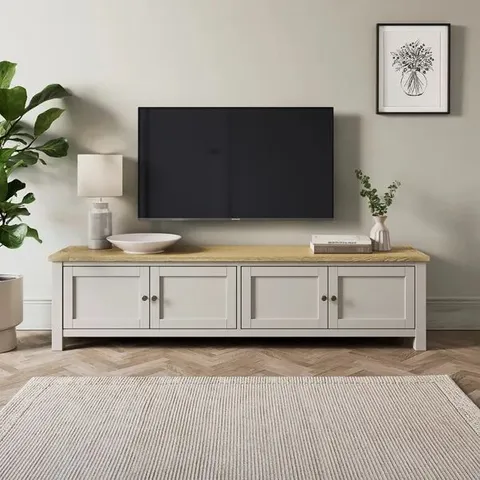 BOXED OLNEY TV UNIT - STONE (1 BOX)