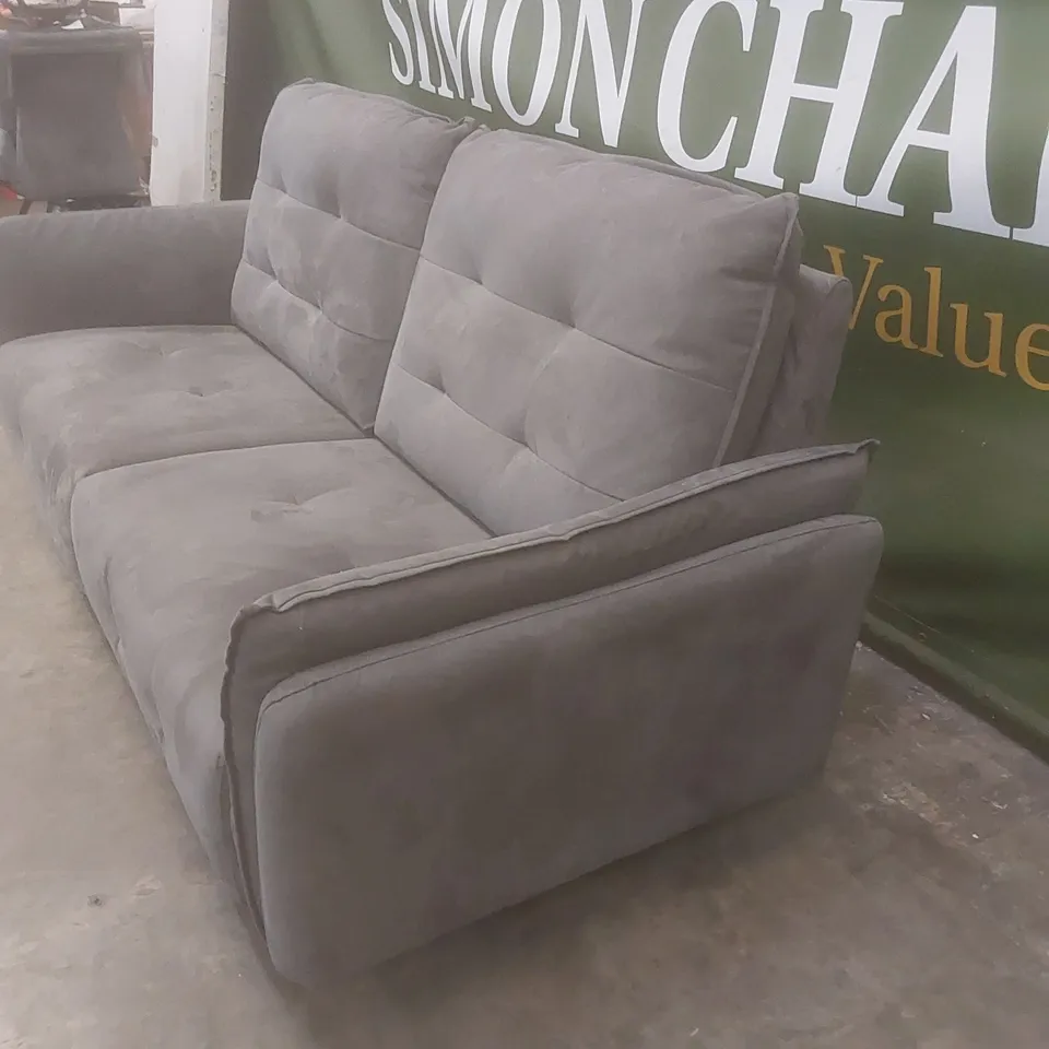 QUALITY DESIGNER ITALIAN MADE BOLZANO 3 SEATER SUEDE FABRIC UPHOLSTERED ELECTRIC RECLINER SOFA