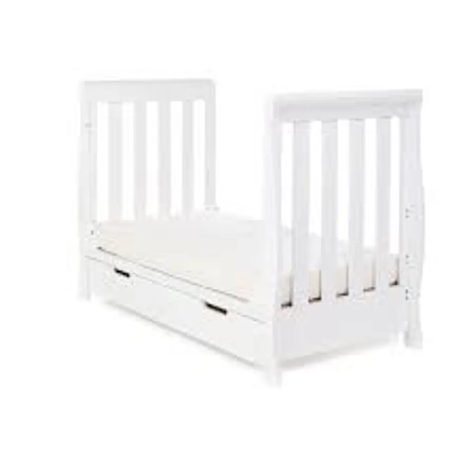BOXED OBABY STAMFORD MINI COT BED - WHITE (2 BOXES)