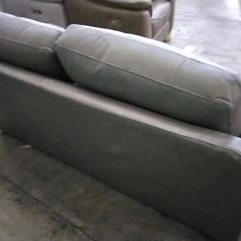 QUALITY BRITISH DESIGNED & MANUFACTURED G PLAN ELEPHANT GREY LEATHER 3 SEATER SOFA 
