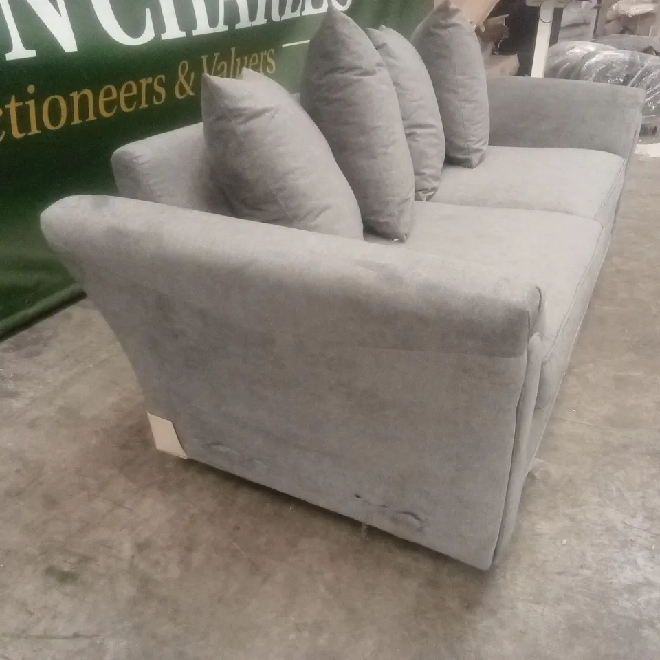 DURY FABRIC 3 SEATER SCATTER BACK SOFA - DARK GREY RRP £499