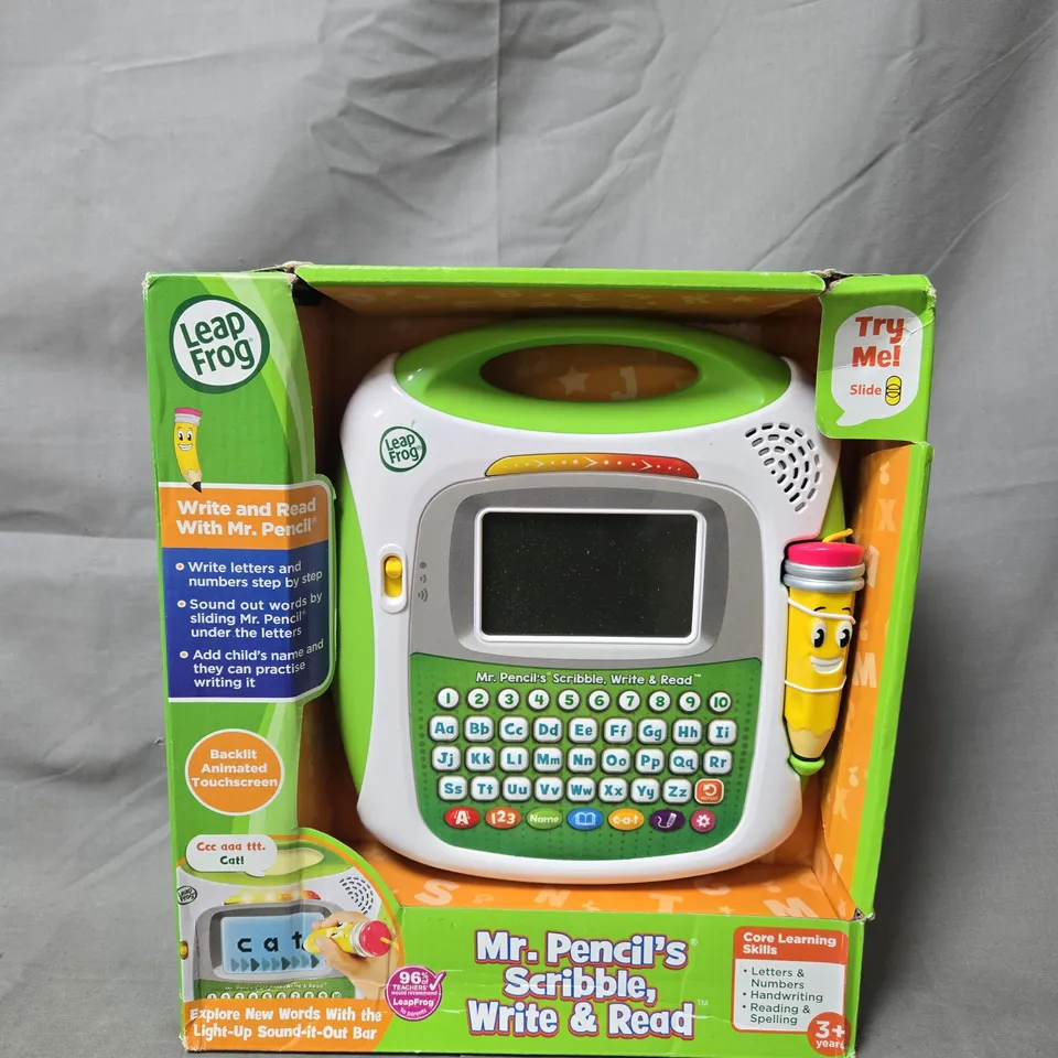 LEAPFROG MR. PENCIL'S SCRIBBLE, WRITE & READ – BOXED LEARNING TOY
