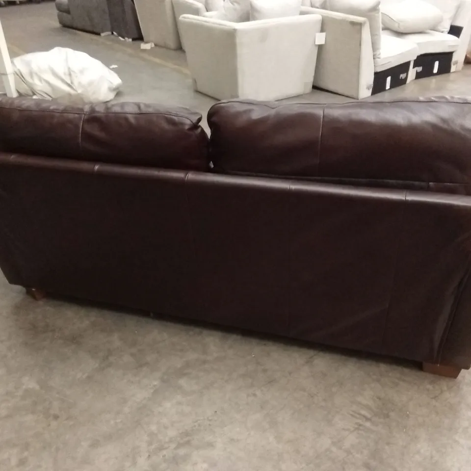 BAILEY 3 SEATER LEATHER SOFA - CHOCOLATE RRP £799