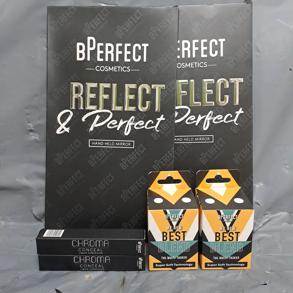 SET OF 2 BPERFECT CHROMA CONCEALER WITH BEAUTY BLENDER AND MIRROR - COLOURS MAY VARY