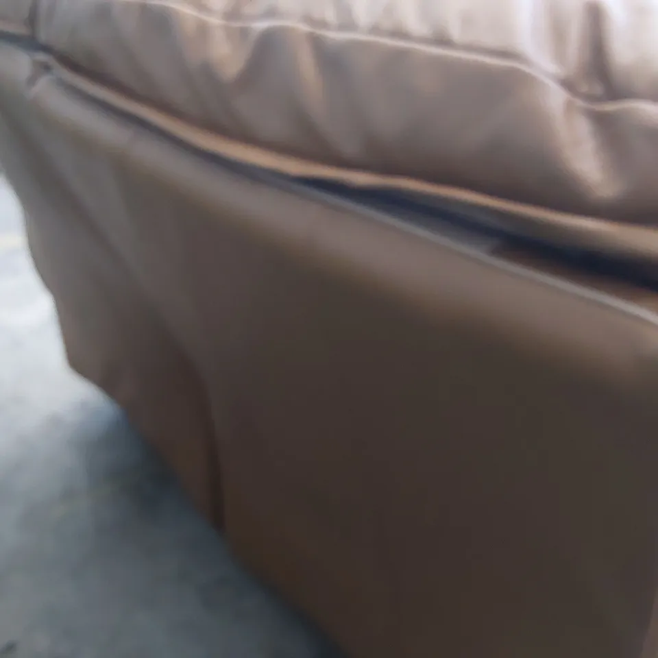 QUALITY BRITISH DESIGNER G PLAN MINSTRAL MANUAL RECLINING TWO SEATER SOFA CAMBRIDGE TAN LEATHER 