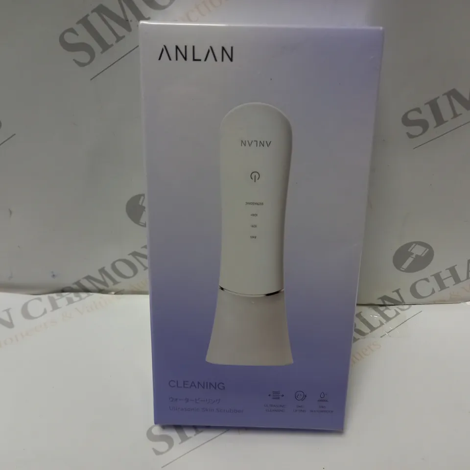 BOXED AND SEALED ANLAN CLEANING ULTRASONIC SKIN SCRUBBER