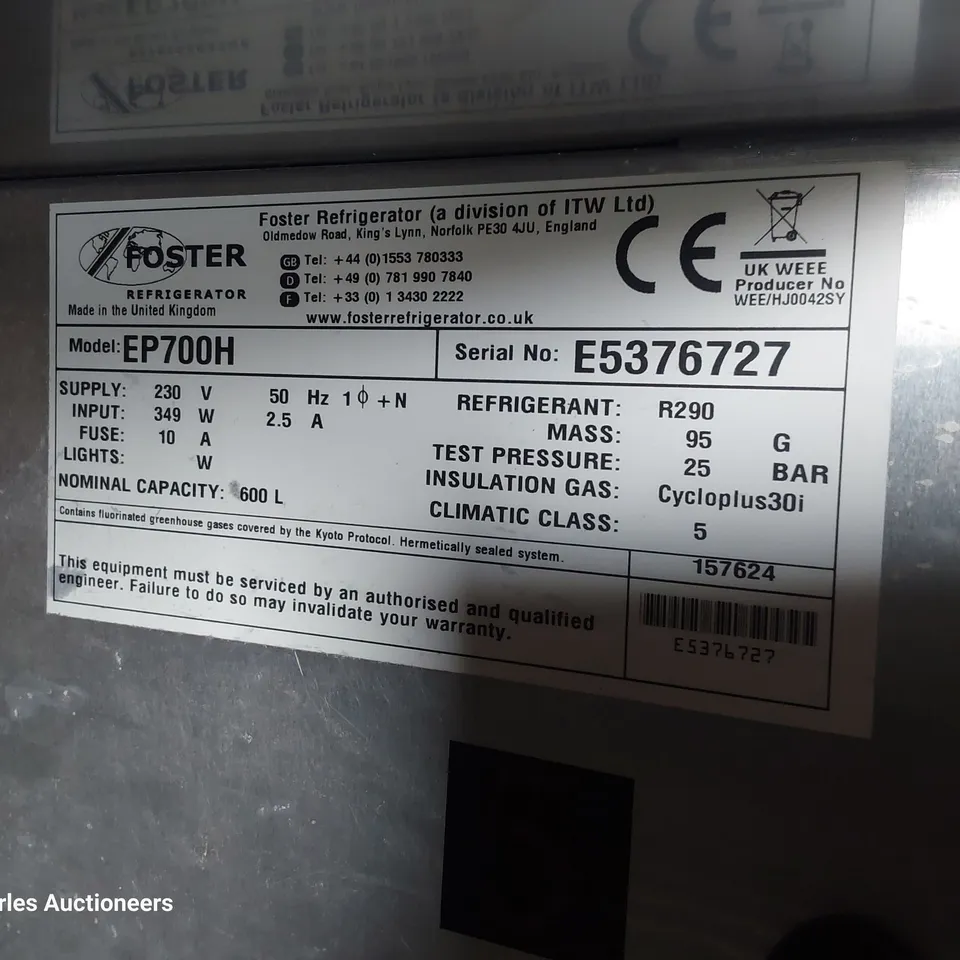 FOSTER WCO PRO G2 TALL FRIDGE EP700H