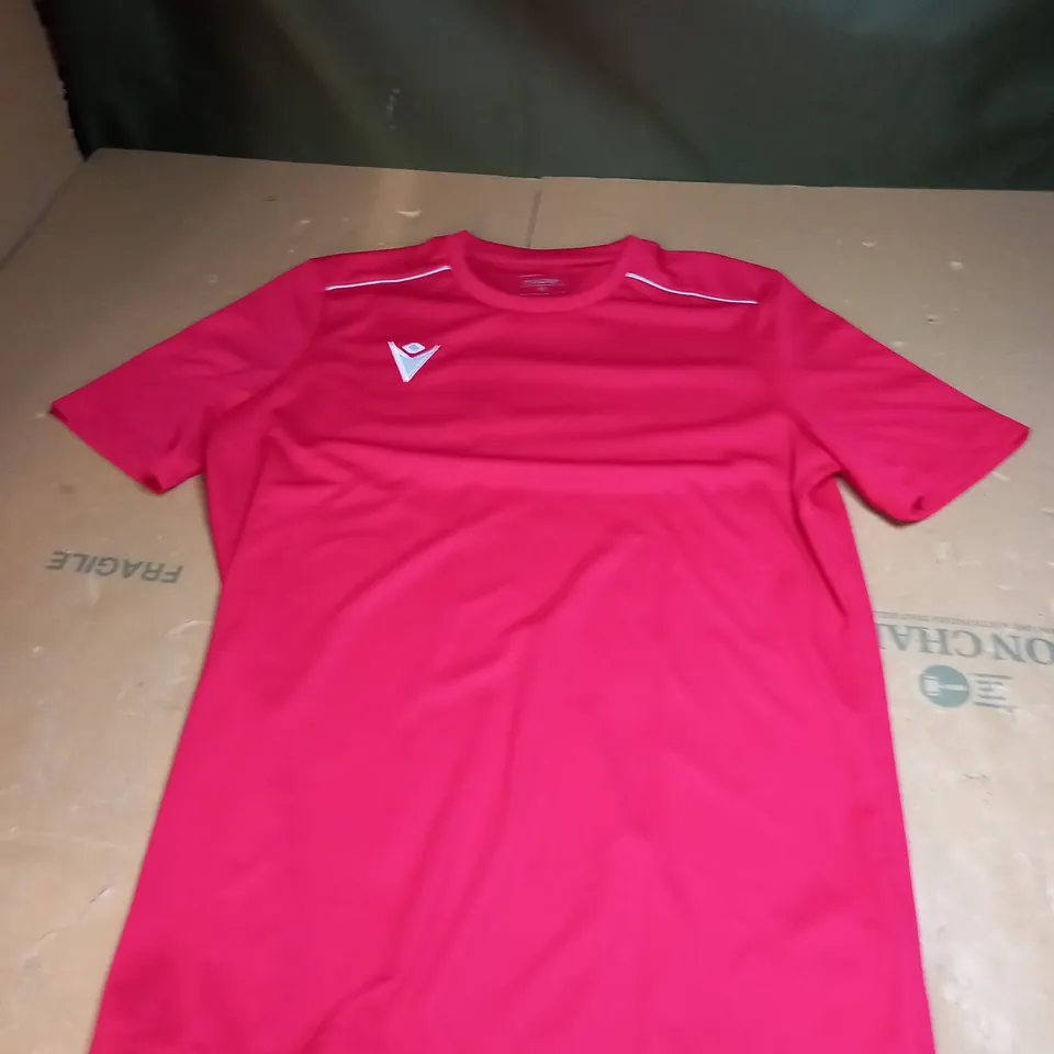MACRON RED SPORTS TOP SIZE M