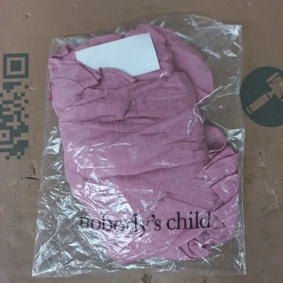 BAGGED NOBODY'S CHILD PETITE LAYLA MIDI DRESS IN PINK SIZE UK 6