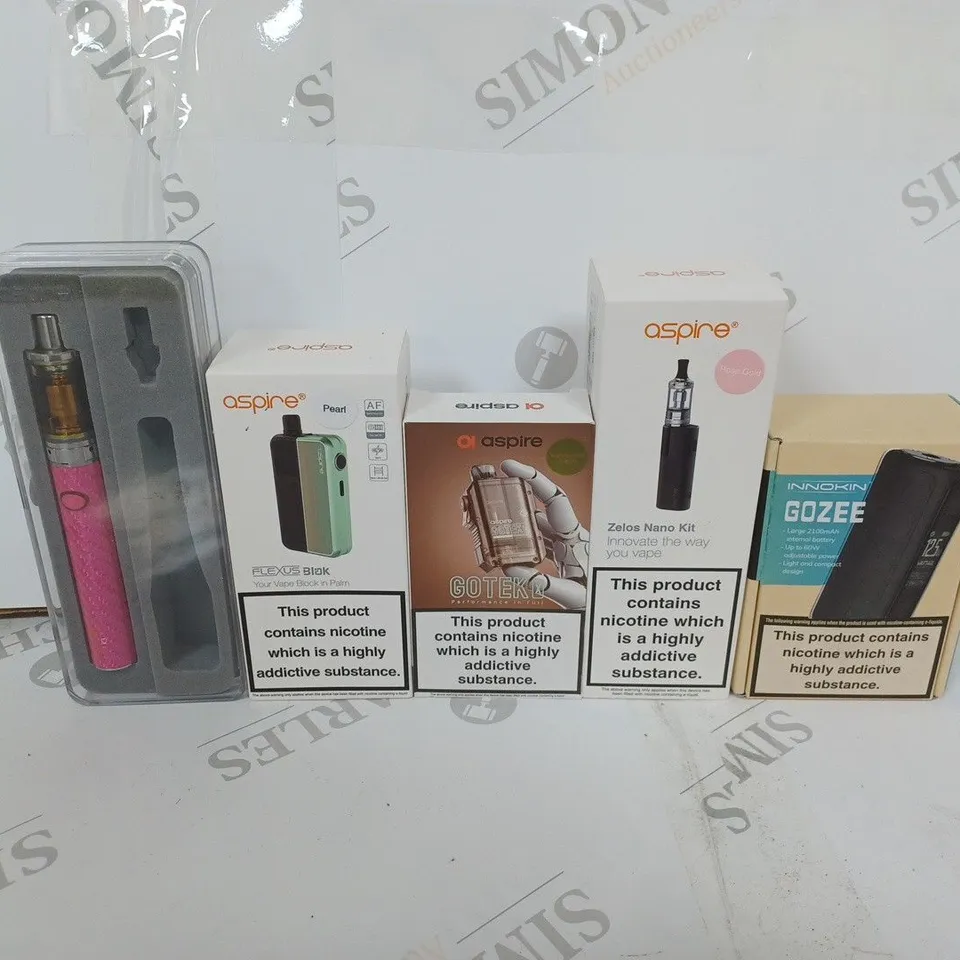 BOX OF ASSORTED VAPES AND E-CIGARETTES