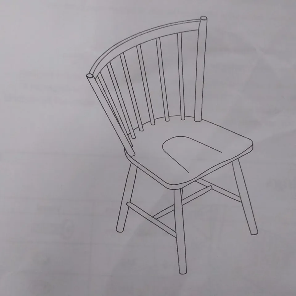BOXED LOXWOOD WOODEN DINING CHAIR - DAMAGED  : THE BASE SHAPED IN HALF 