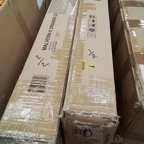 BOXED 2/2 MALVERN 6 DRAWER CHEST