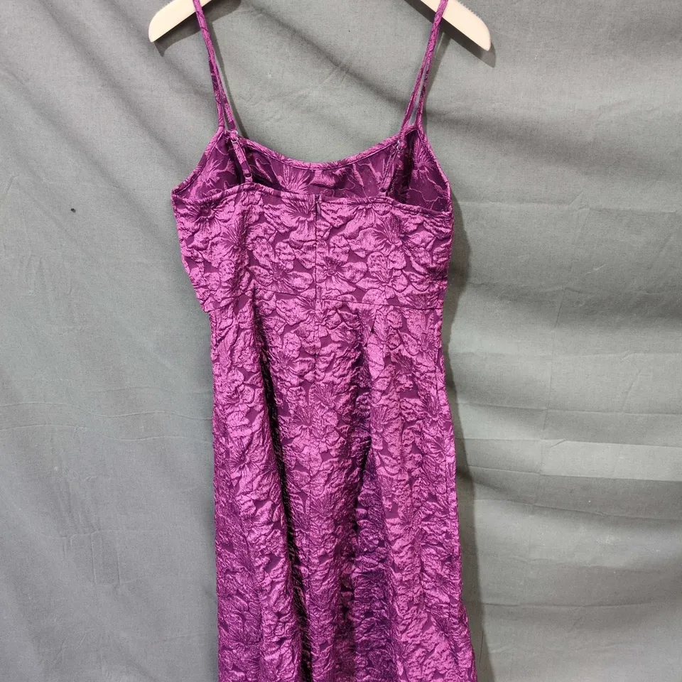FLOREYA WOMEN'S PURPLE FLORAL DRESS, SIZE M