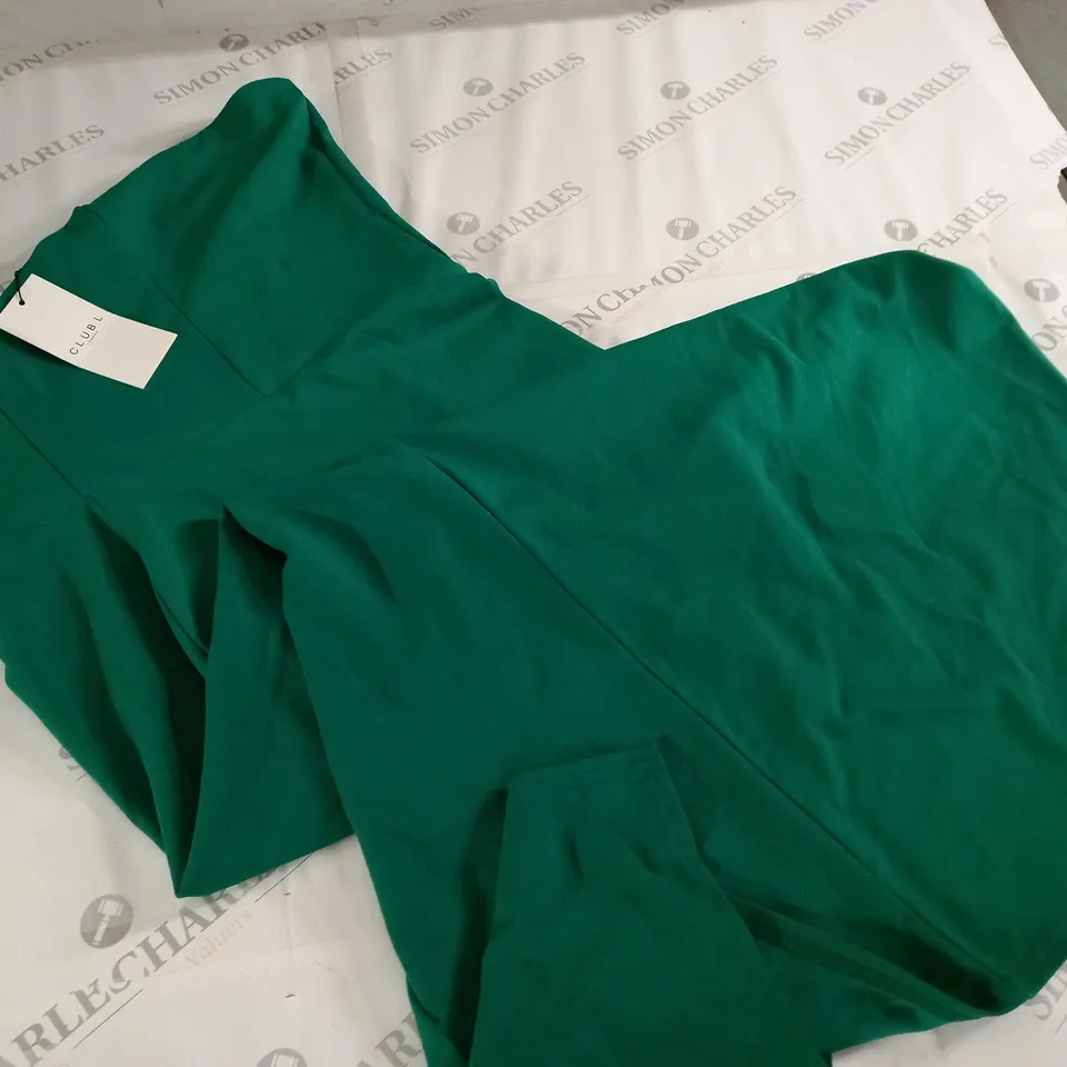 CLUB OF LONDON GREEN BANDEAU MAXI DRESS - UK 14