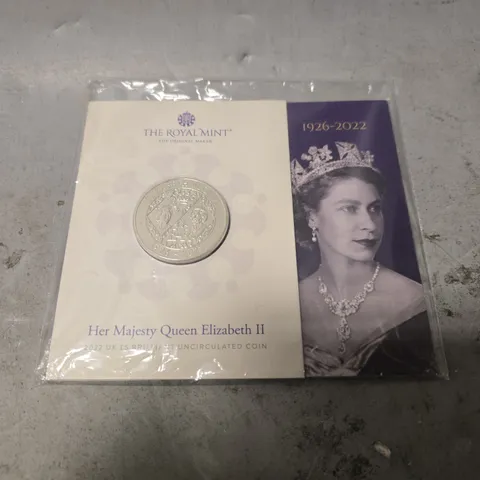 SEALED THE ROYAL MINT HER MAJESTY QUEEN ELIZABETH II 2022 UK £5 UNCIRCULATED COIN 
