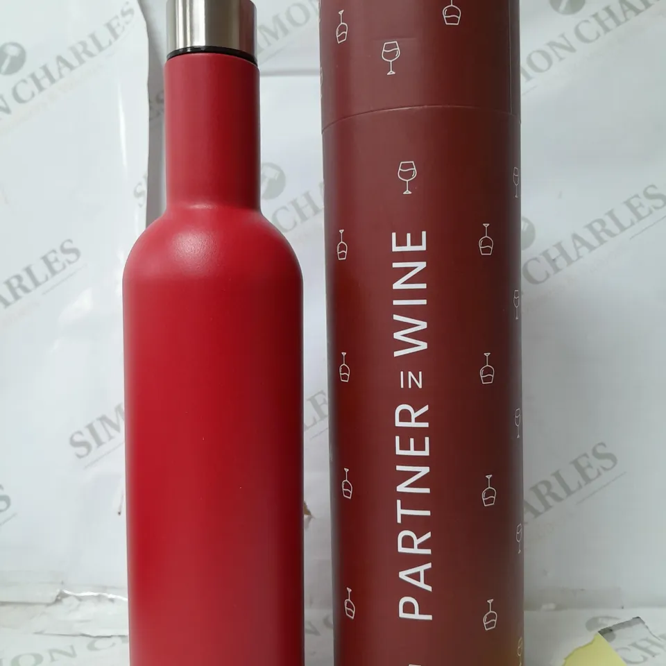 BOXED PARTNER IN WINE INSULATED WINE BOTTLE KEEPS COOL FOR UP TO 24HRS