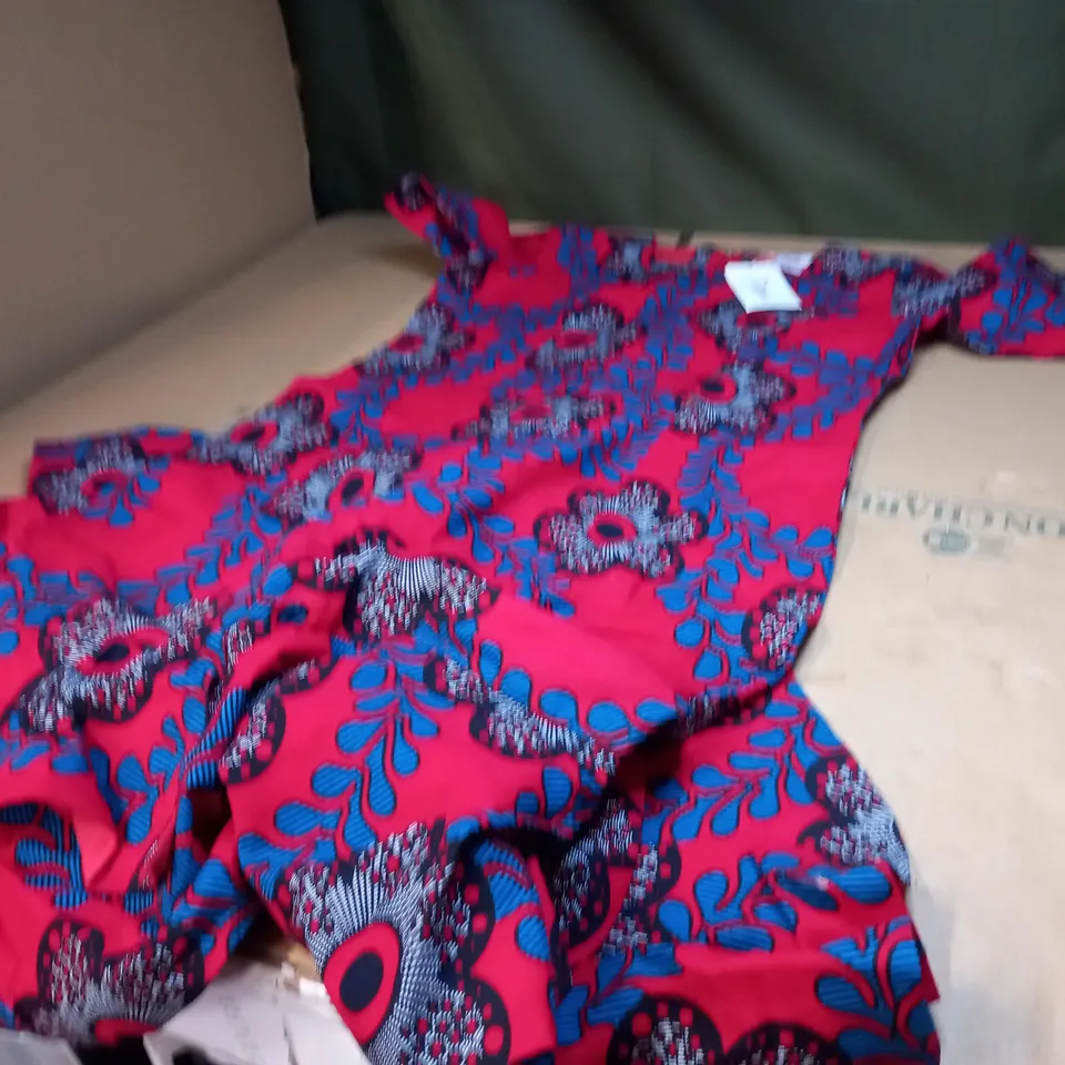 FLOWERY ZIP UP STYLE ANIMWAA DRESS
