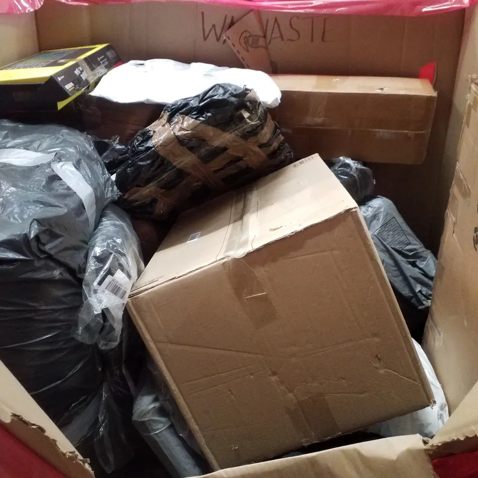 PALLET CONTAINING ASSORTED PRODUCTS INCLUDING COMPUTER TABLE, SOUNDBAR, CORSAIR RGB KEYBOARD, SIDE TABLE & EV CHARGER 