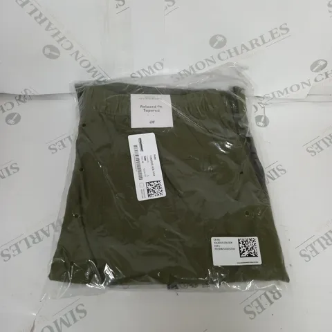 BAGGED RELAXED FIT TAPERED CARGO TROUSERS SIZE L