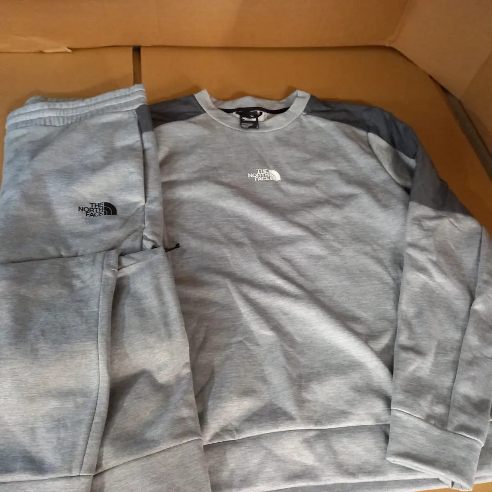 NORTH FACE GREY JUMPER AND JOGGERS SET - M