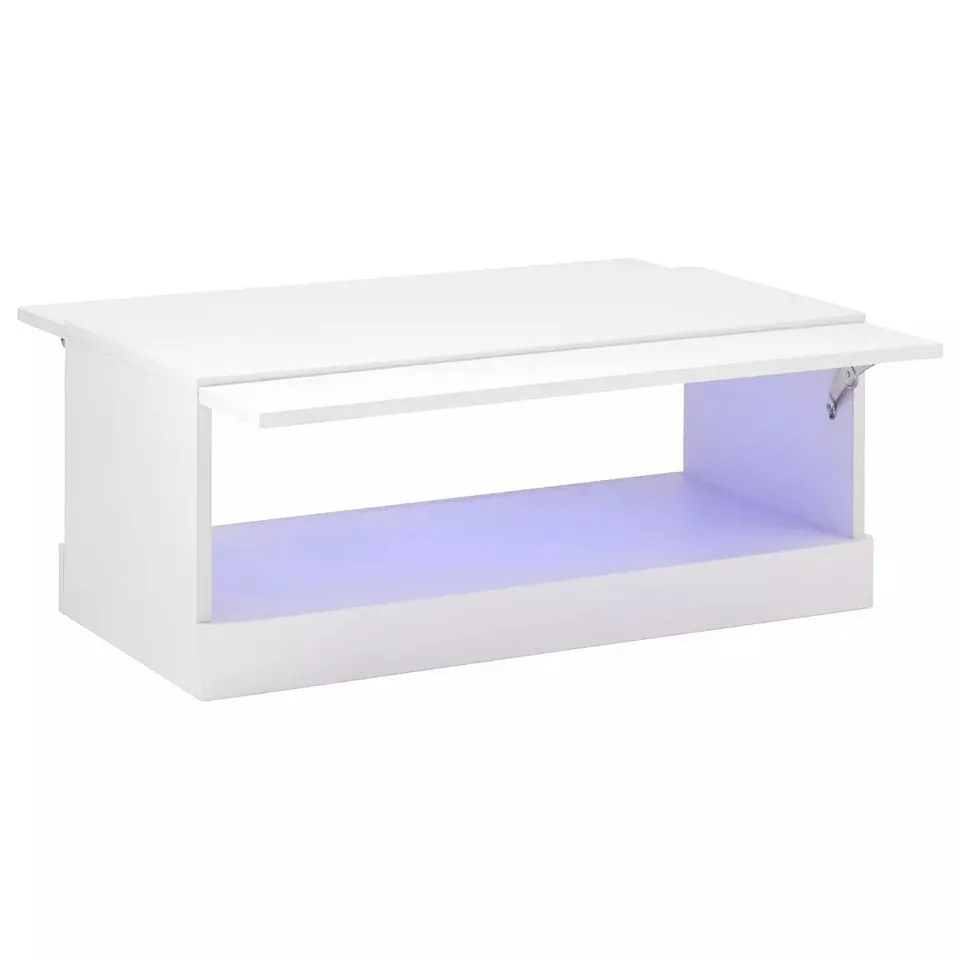 GFW GALICIA COMPACT COFFEE TABLE WITH LED LIGHT - WHITE