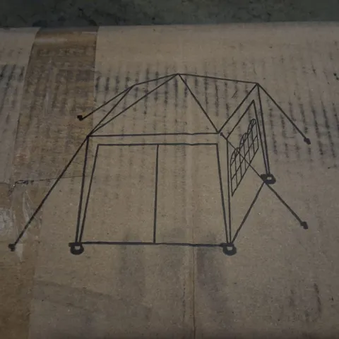 BOXED TUBE TENT IN GREY