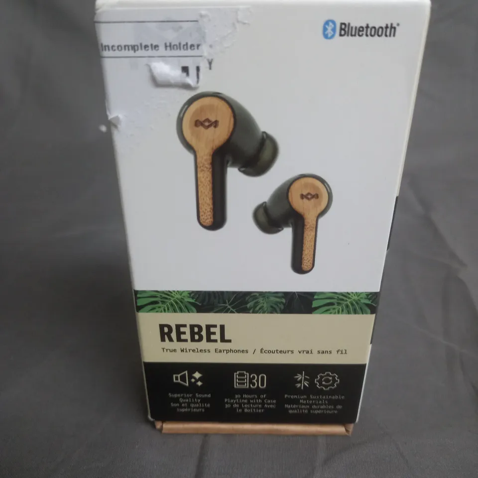 BOXED MARLEY REBEL TRUE WIRELESS EARPHONES 