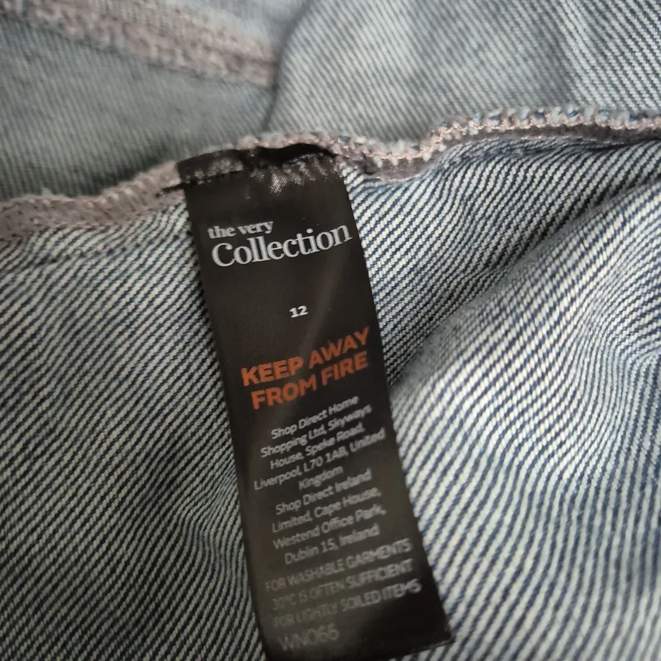 UK 12 WOMEN'S DENIM BELTED SHIRT JACKET – THE VERY COLLECTION