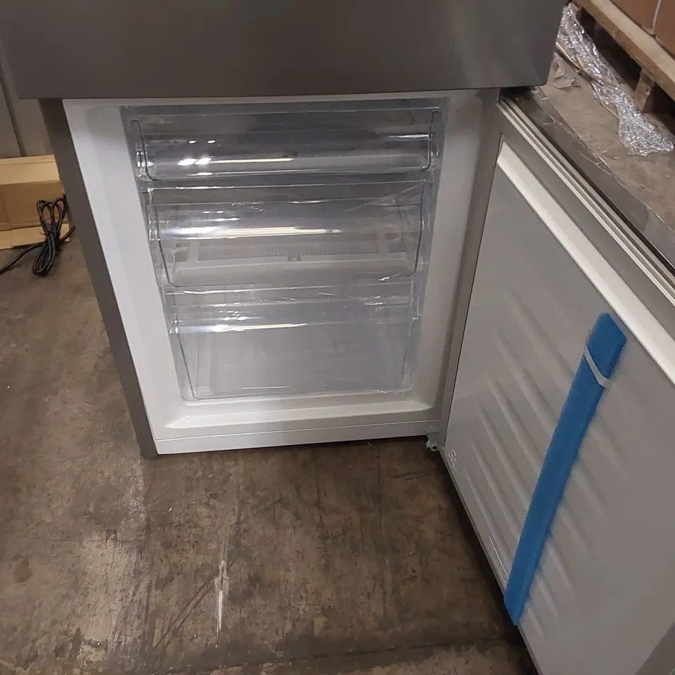FRIDGEMASTER MC50165ES 143CM HIGH 60/40 SMALL FRIDGE FREEZER SILVER E-RATED  - UNPROCESSED RAW RETURN