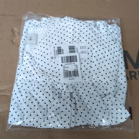BAGGED HOLLISTER EASY WRAP ICON BABYDOLL TOP IN WHITE - MEDIUM