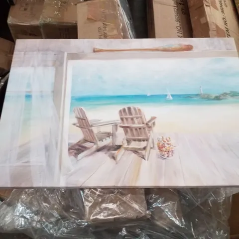BOXED SEASIDE MORNING BY DANHUI NAI - WRAPPED CANVAS ART PRINTS  