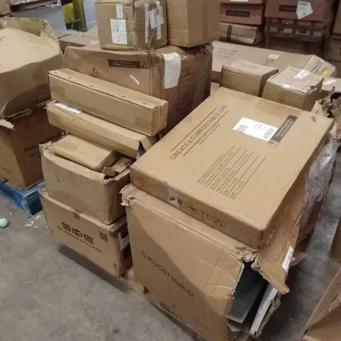 PALLET OF ASSORTED INCOMPLETE FURNITURE PARTS AND PIECES