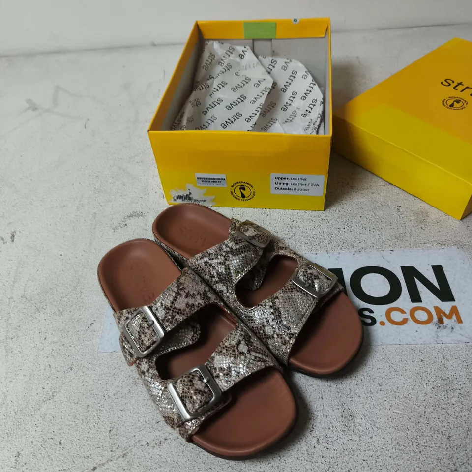 STRIVE LARGO SNAKE GLAMOUR SANDALS - WOMEN'S UK 7 (EU 41)