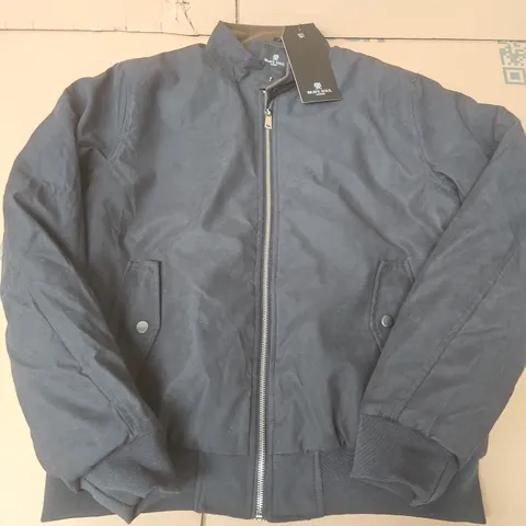 BRAVE SOUL ZIP JACKET IN DARK NAVY - MEDIUM