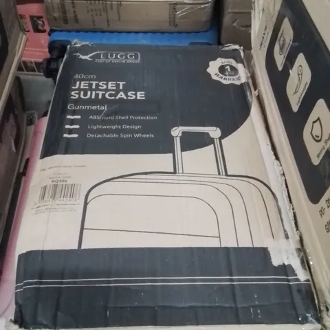 BOXED LUGG 40CM JETSET SUITCASE GUNMETAL 