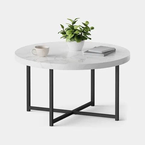 BOXED VONHAUS MOSLEY MARBLE LOOK COFFEE TABLE (1 BOX)