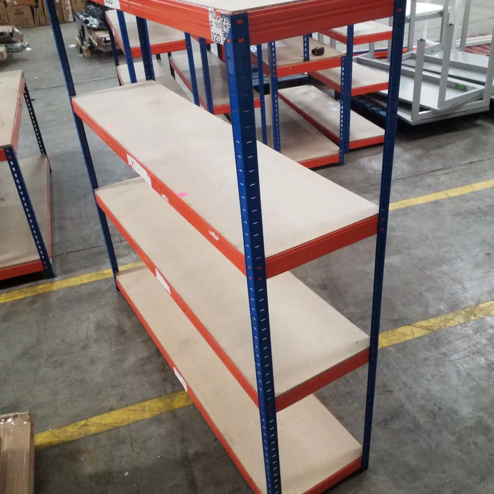 4-TIER SHELVING UNIT 180×180×45CM - BLUE & ORANGE