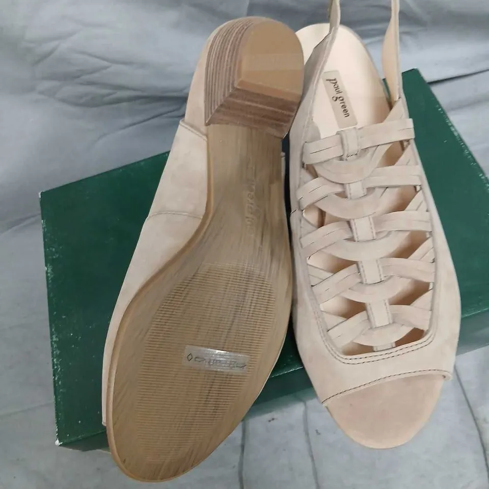 PAUL GREEN WOMEN'S SANDALS – CAMEL NUBUCK, UK 7
