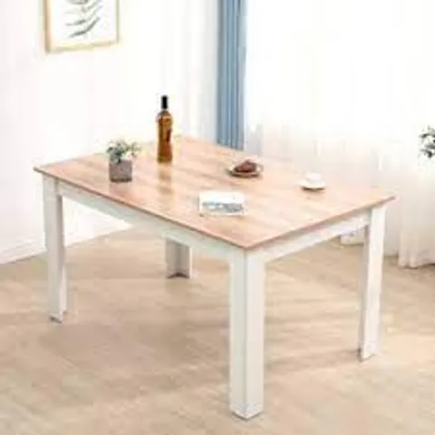 BOXED CAULDRON WOOD DINING TABLE WHITE