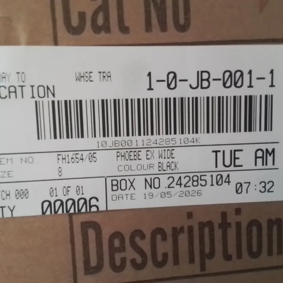 BOXED BRAND NEW APPROXIMATELY 6 SIMPLY BE PHEOBE WIDE SHOES BLACK SIZE 8