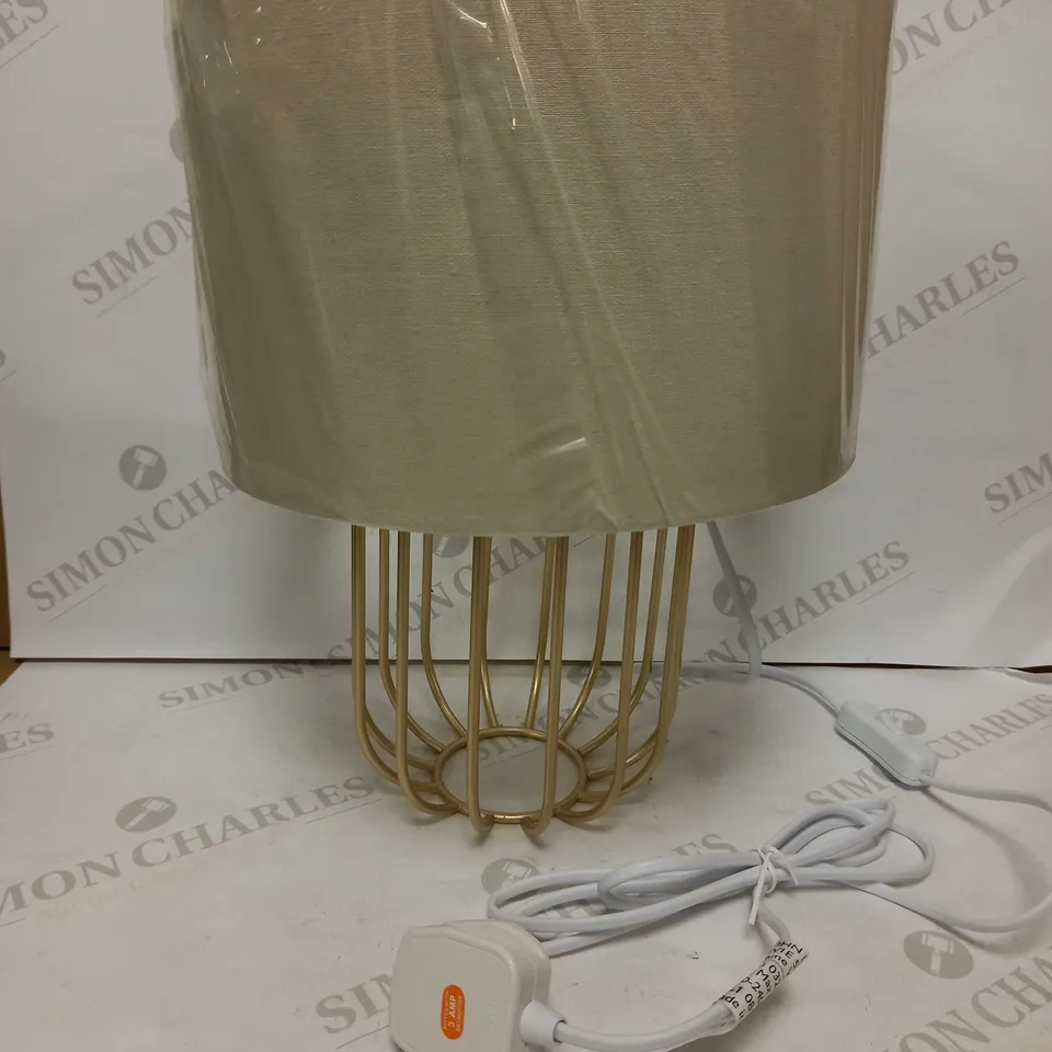 JOHN LEWIS WIRE FRAME LINEN SHADE TABLE LAMP 
