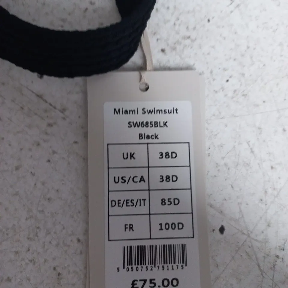 BRAVISSIMO MIAMI SWIMSUIT BLACK UK 38D