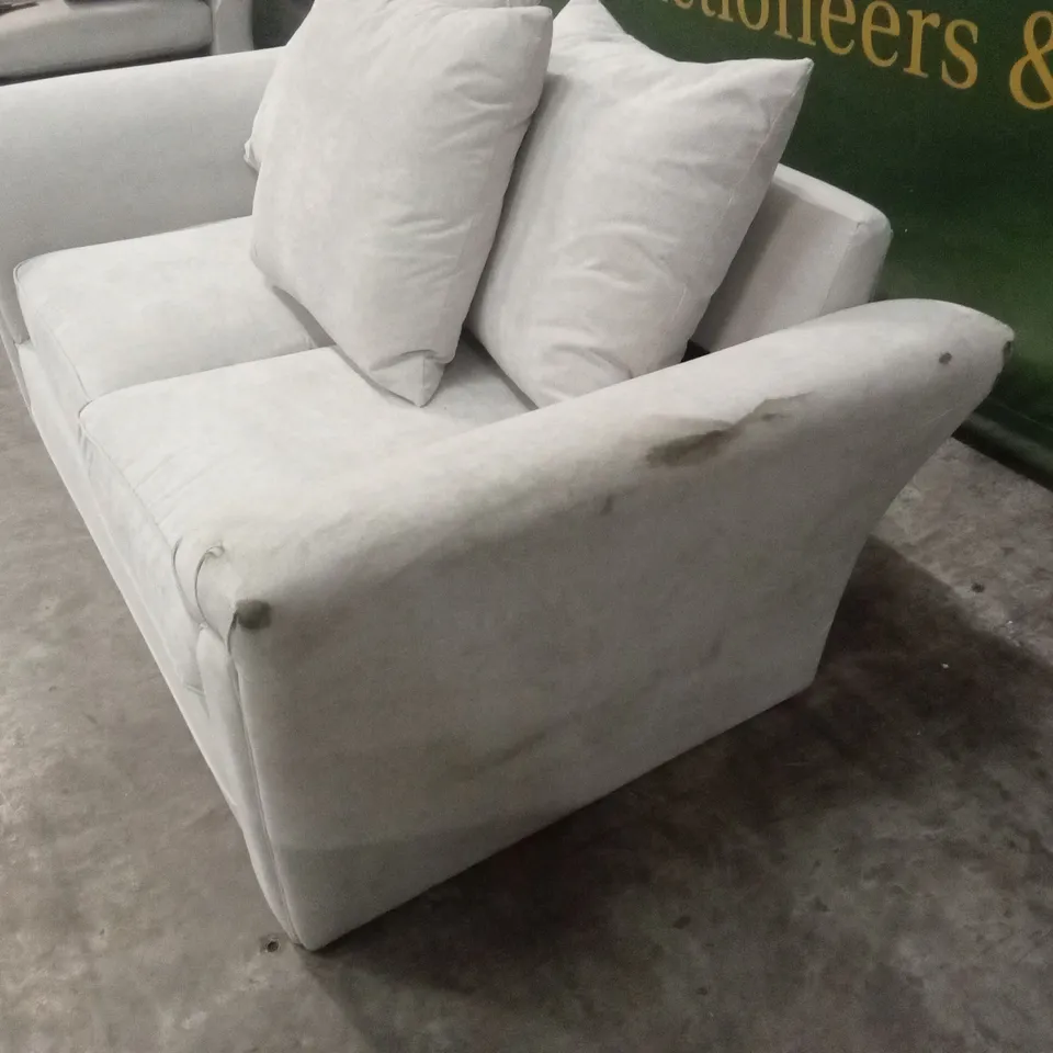 DURY FABRIC 2 SEATER SCATTER BACK SOFA - NATURAL RRP £479
