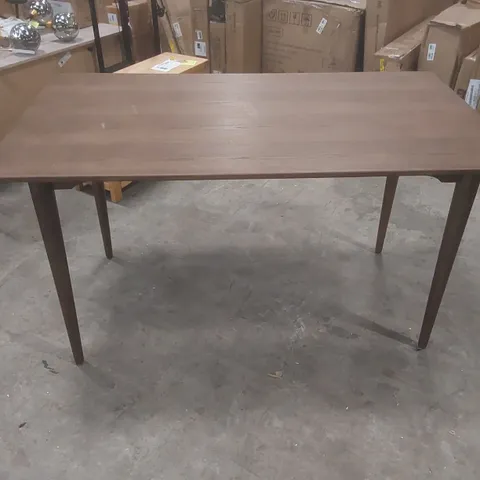 ASHFORD RECTANGLE WOODEN DINING TABLE - 140CM COLOUR: WALNUT