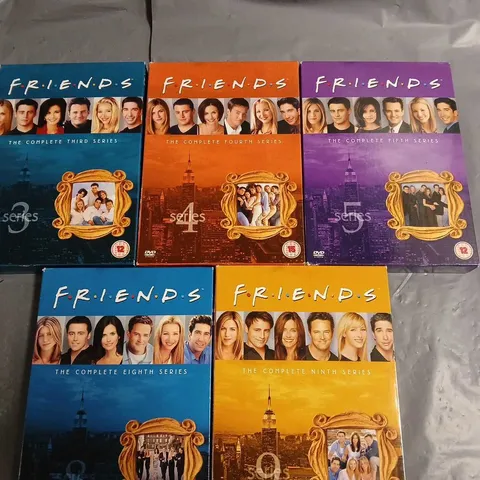 LOT OF 5 FRIENDS COMPLETE SEASON BOXSETS INCLUDES 3,4,5,8 AND 9