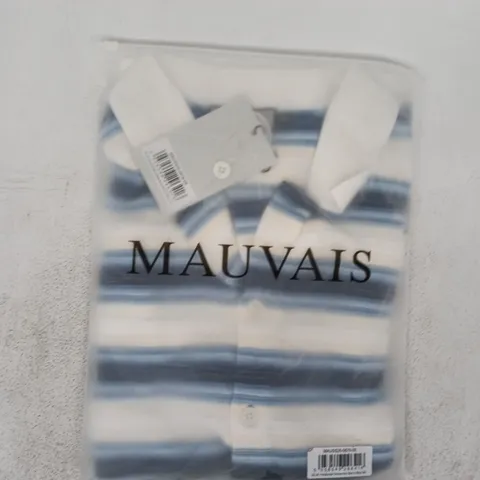 bagged mauvais blue horizontal ombre knit shirt in blue size 3xl
