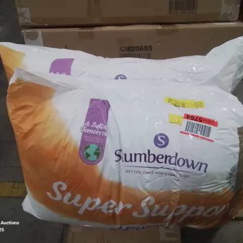 BAGGED SET OF 4 SLUMBERDOWN POLYESTER SUPER SUPPORT PILLOWS