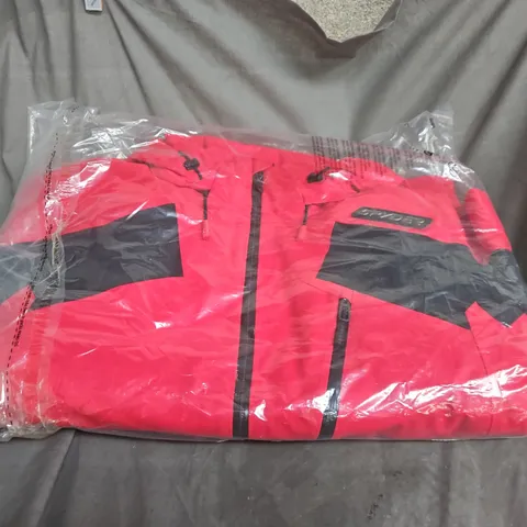 SPYDER LEADER JACKET – RED/BLACK, UK SIZE SMALL (SML) – IN PACKAGING