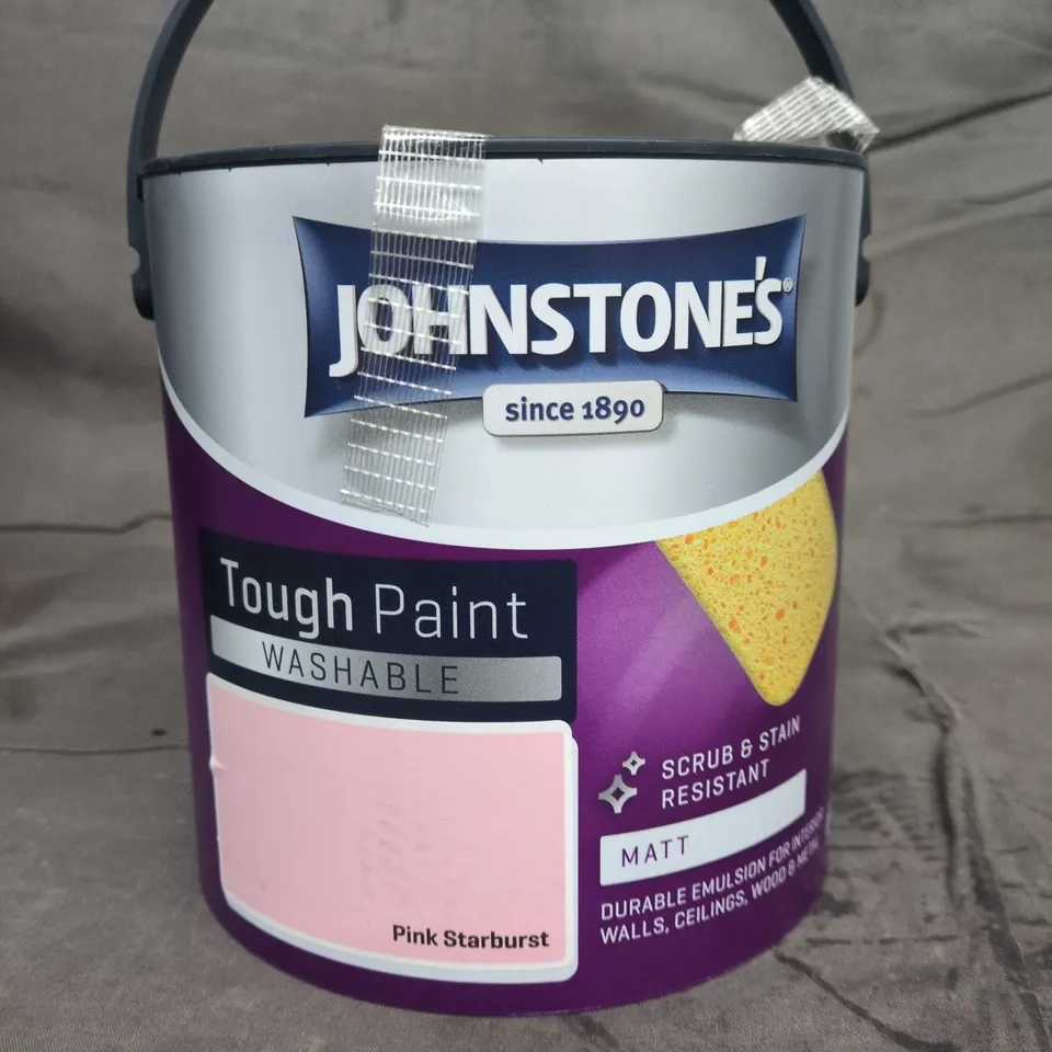 JOHNSTONES TOUGH PAINT WASHABLE MATT EMULSION – PINK STARBURST - 2.5L